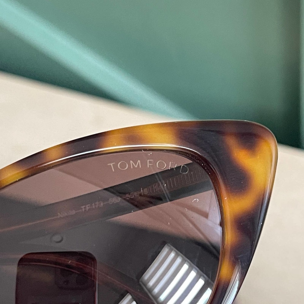 NEW Tom Ford Nikita Sunglasses 56J Light Havana Brown MSRP $360 - Picture 7 of 10